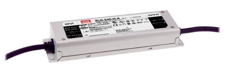 240W pastovios galios LED šaltinis 700-2100mA 90-171V, reguliuojamas, IP67, MEAN WELL