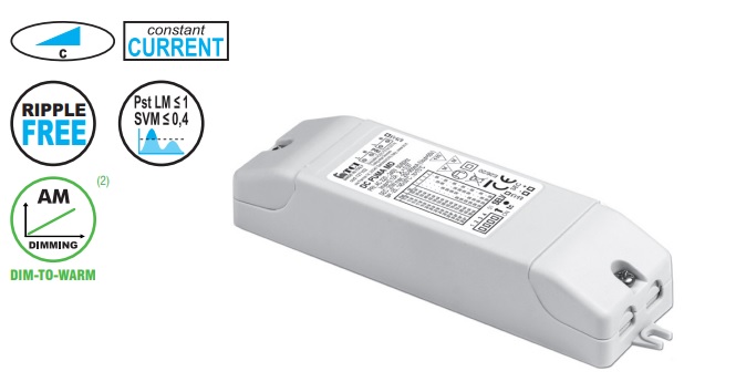 20W srovės šaltinis LED 250-900mA 7-44V, DIP-SWITCH, TRIAC, AM