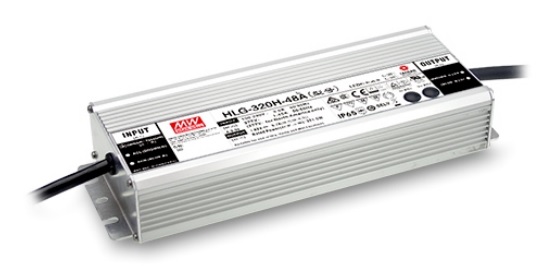 Impulsinis maitinimo šaltinis LED 48V 6.7A, reguliuojamas, PFC, IP65,  MEAN WELL