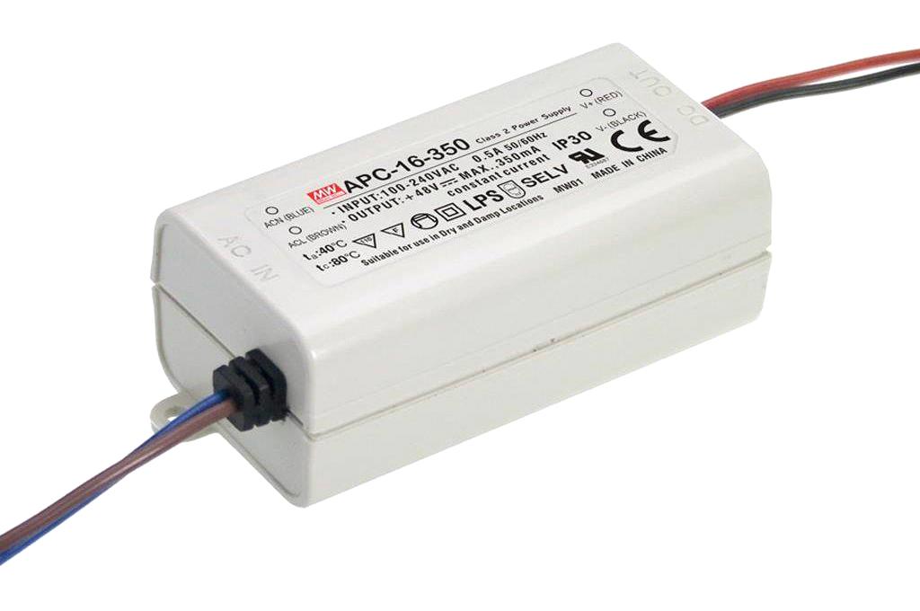 Impulsinis srovės šaltinis LED 350mA 12-48V MEAN WELL