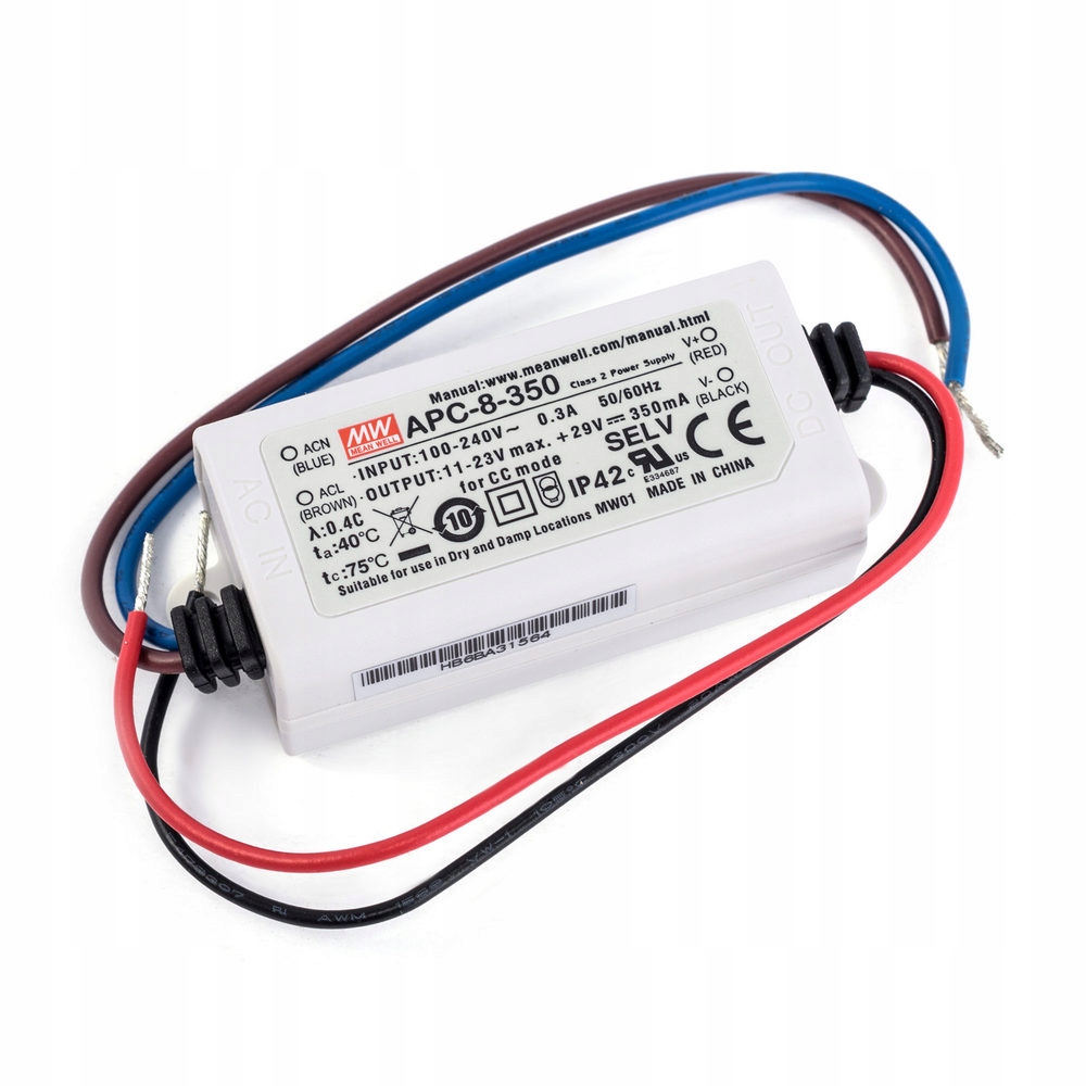 Impulsinis srovės šaltinis LED 350mA 11-23V MEAN WELL