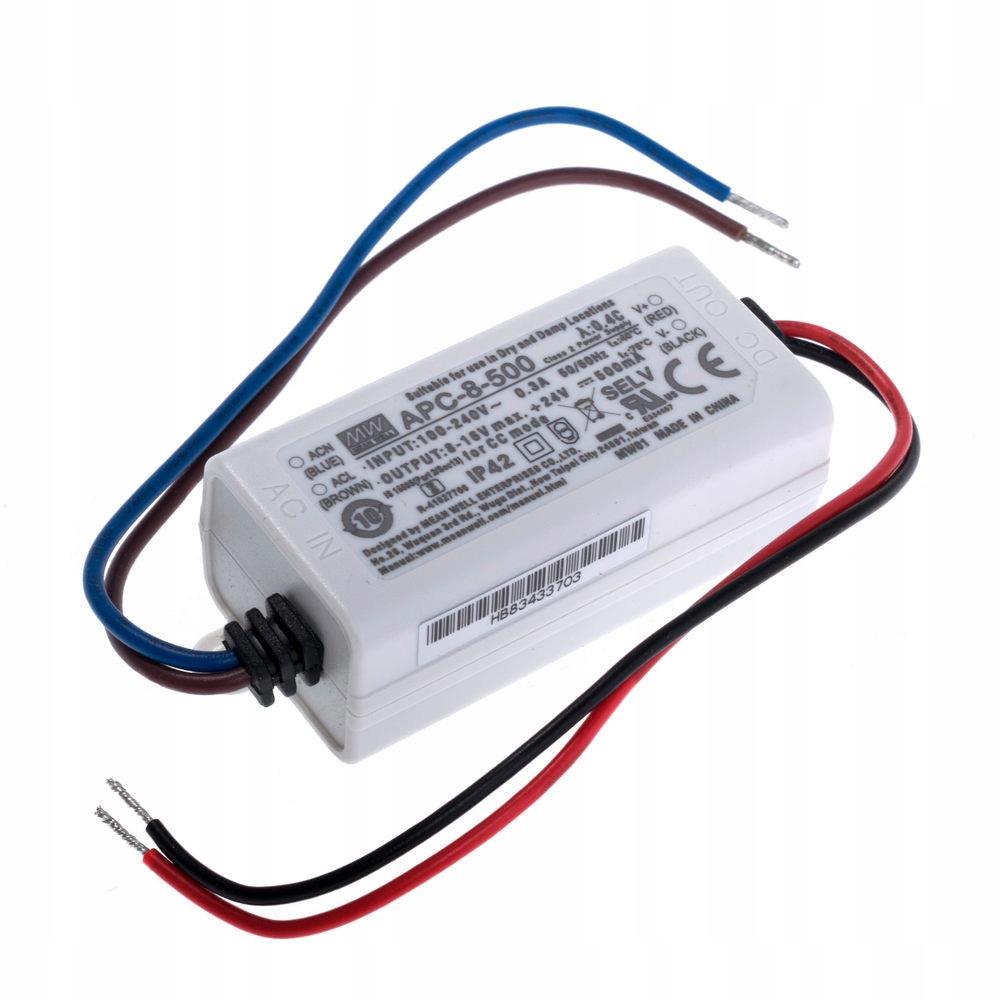Impulsinis srovės šaltinis LED 500mA 8-16V MEAN WELL