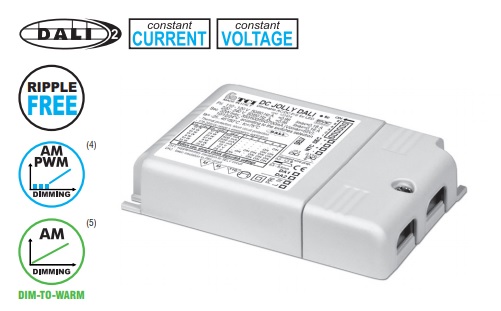 32W maitinimo šaltinis LED 250-700mA 3-48V, DIP-SWITCH, 12V 0.9A, 24V 0.83A, DALI2, AM/PWM, TCI