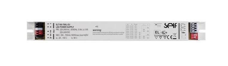 Impulsinis srovės šaltinis LED su perjungėjais 350-700mA 120-228V, IP20, 22x30x280mm, SELF