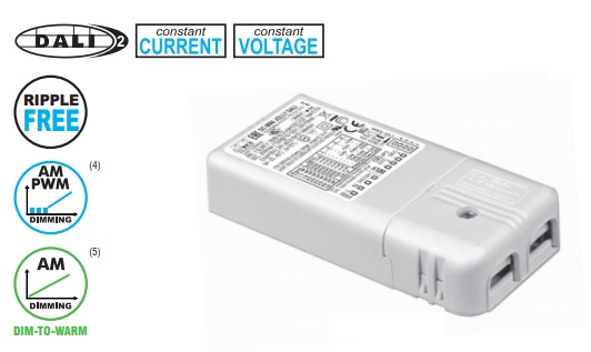 20W srovės šaltinis LED 250-700mA 3-49V, DIP-SWITCH, 24V(700mA), valdomas AM/PWM, DALI, IP20, TCI
