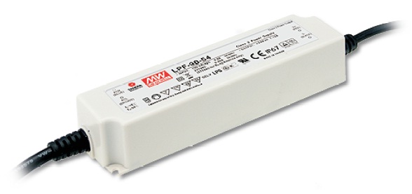 Impulsinis maitinimo šaltinis LED 24V 2.5A, valdomas, PFC, IP67, MEAN WELL