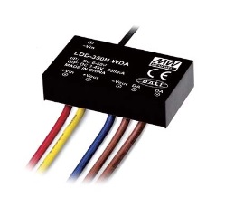 Srovės stabilizatorius DC/DC LED 9-18V:12-64V 700mA valdomas DALI uždaras su laidais, MEAN WELL
