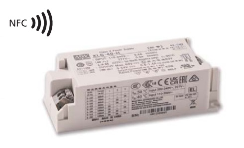 40W pastovios galios LED šaltinis 600-1400mA 9-54V, NFC, IP20, MEAN WELL