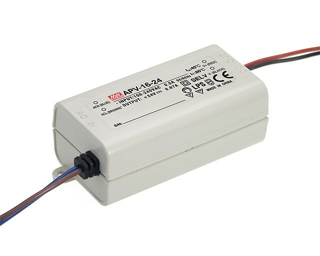 Impulsinis maitinimo šaltinis LED 12V 1.25A, MEAN WELL