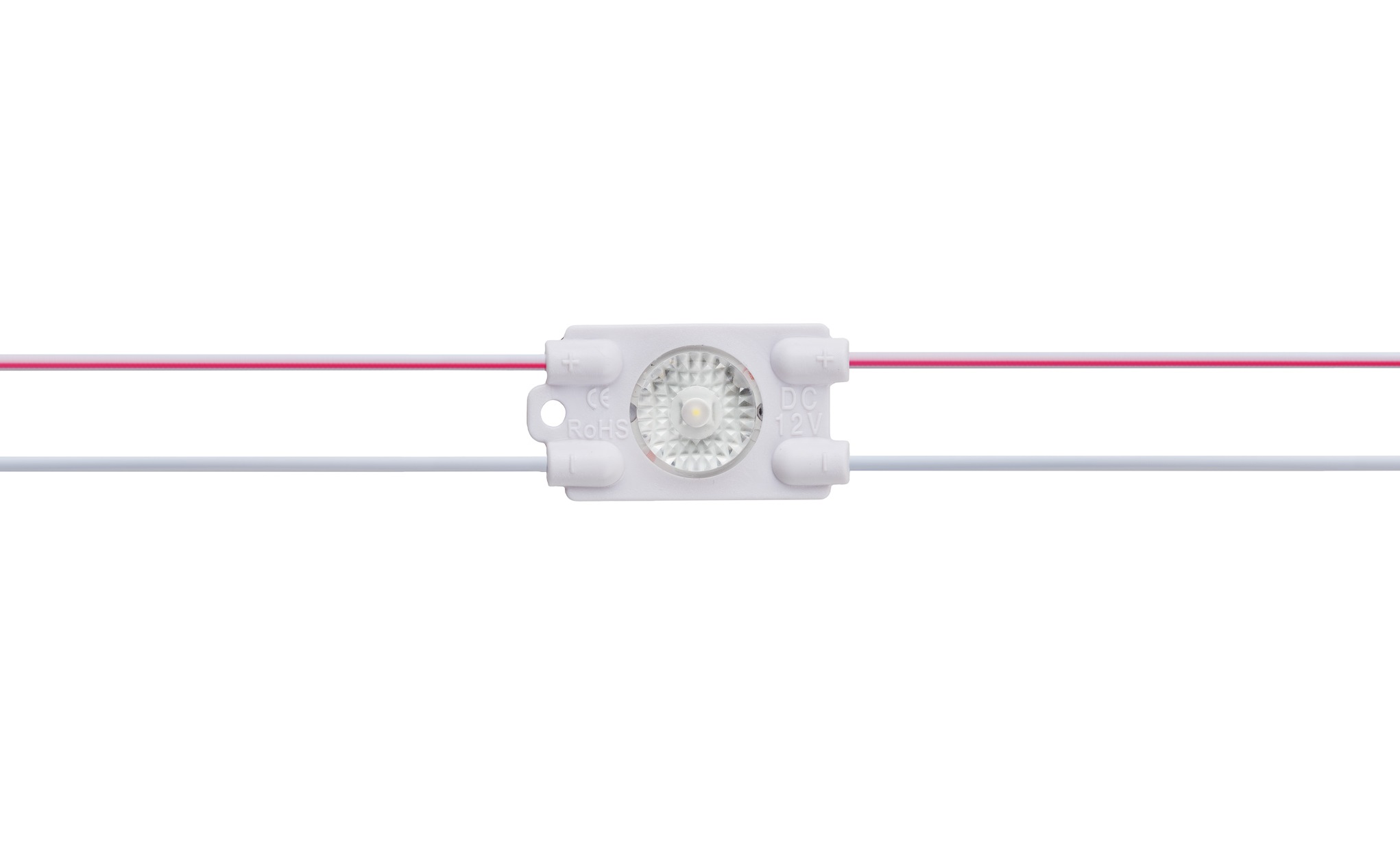 LED modulis 12V 0.5W, 63lm, šaltai balta 6500K, 170°, IP67, LEMLUX