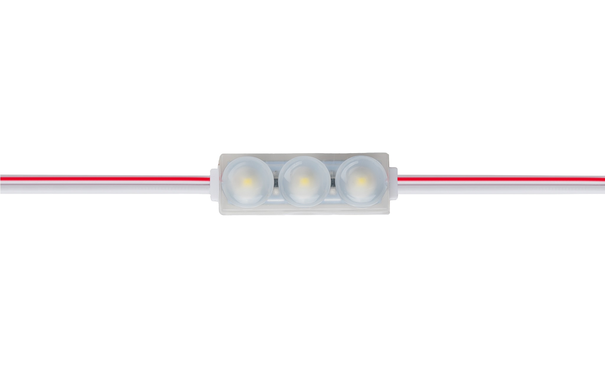 LED modulis 12V 0.48W, 60lm, šaltai balta 6500K, 170°, IP67, MINI 30x10mm, LEMLUX