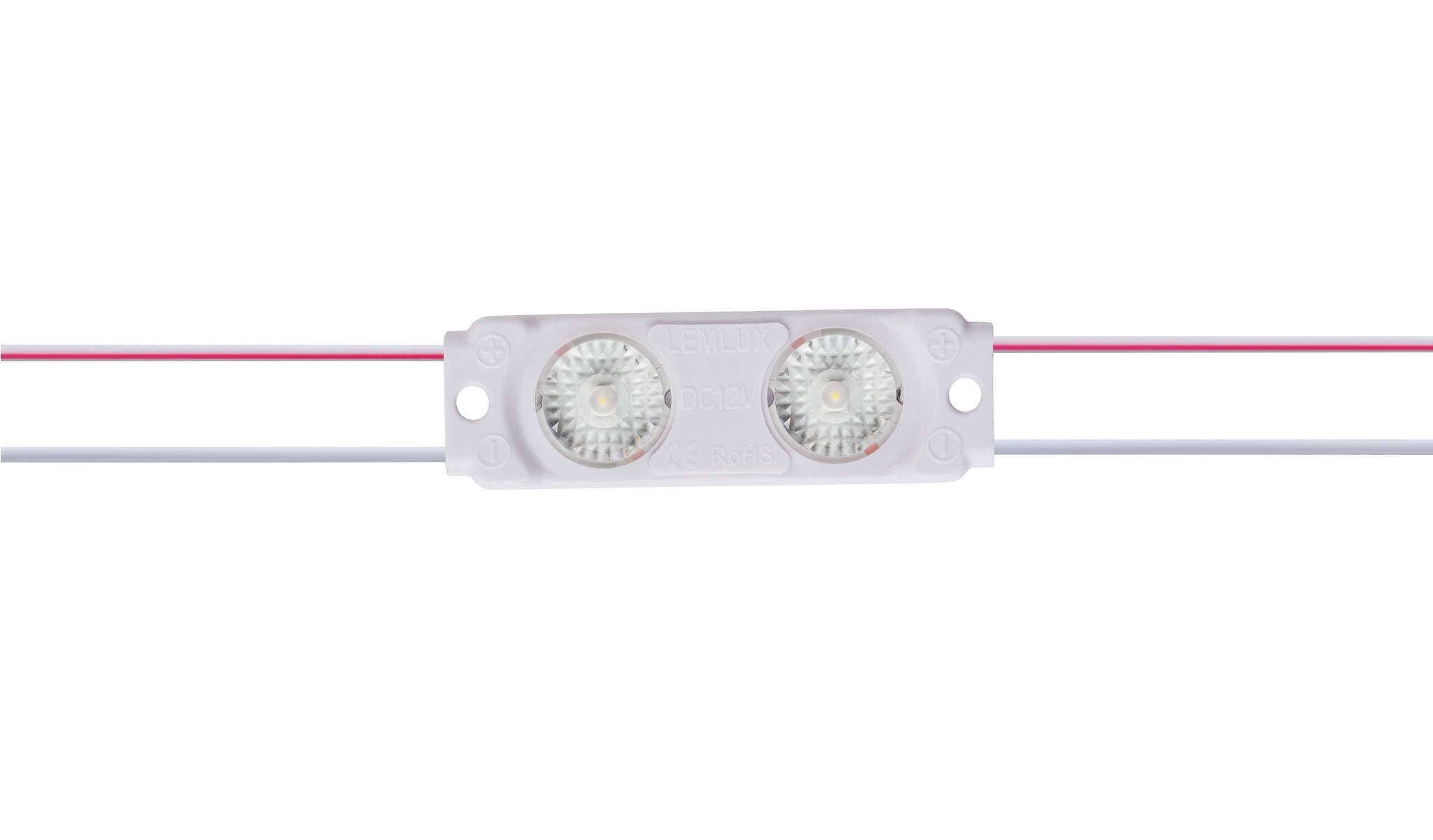 LED modulis 12V 1W, 122lm, šiltai balta 3000K, 170°, IP67, LEMLUX