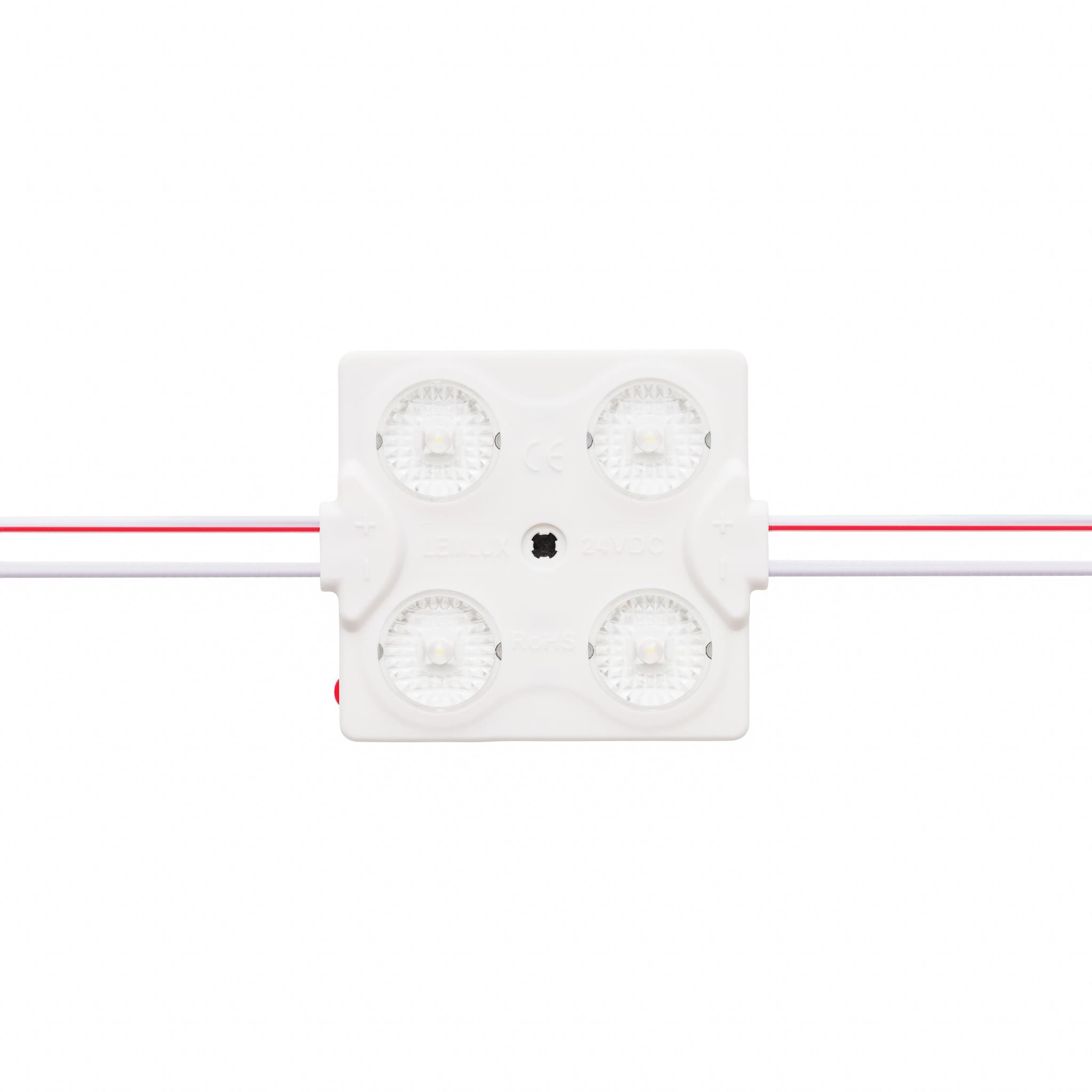 LED modulis 24V 2W, 244lm, šaltai balta 6500K, 170°, IP67, LEMLUX
