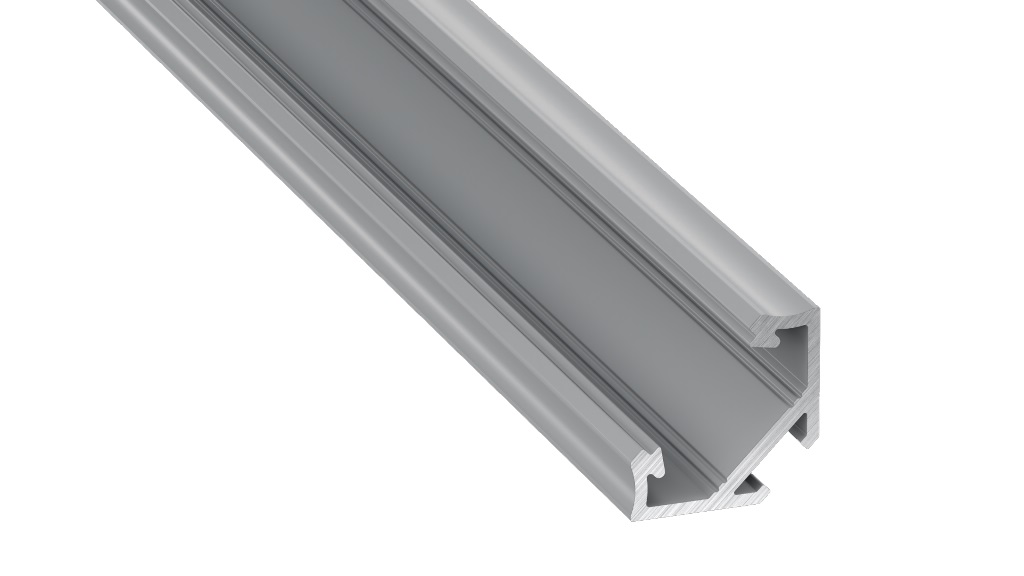 Profilis aliuminis anoduotas LED juostoms kampinis, paviršinis C, 3m LUMINES