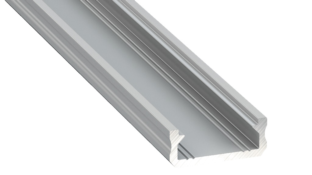 Profilis aliuminis anoduotas LED juostoms paviršinis, D, 3m LUMINES