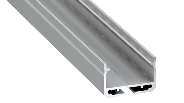 Profilis aliuminis anoduotas LED juostoms paviršinis platus, SILEDA 2.02m, LUMINES