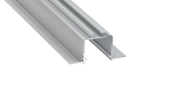 Profilis aliuminis anoduotas LED juostoms įleidžiamas, priglaistomas, SUBLI, 3m LUMINES