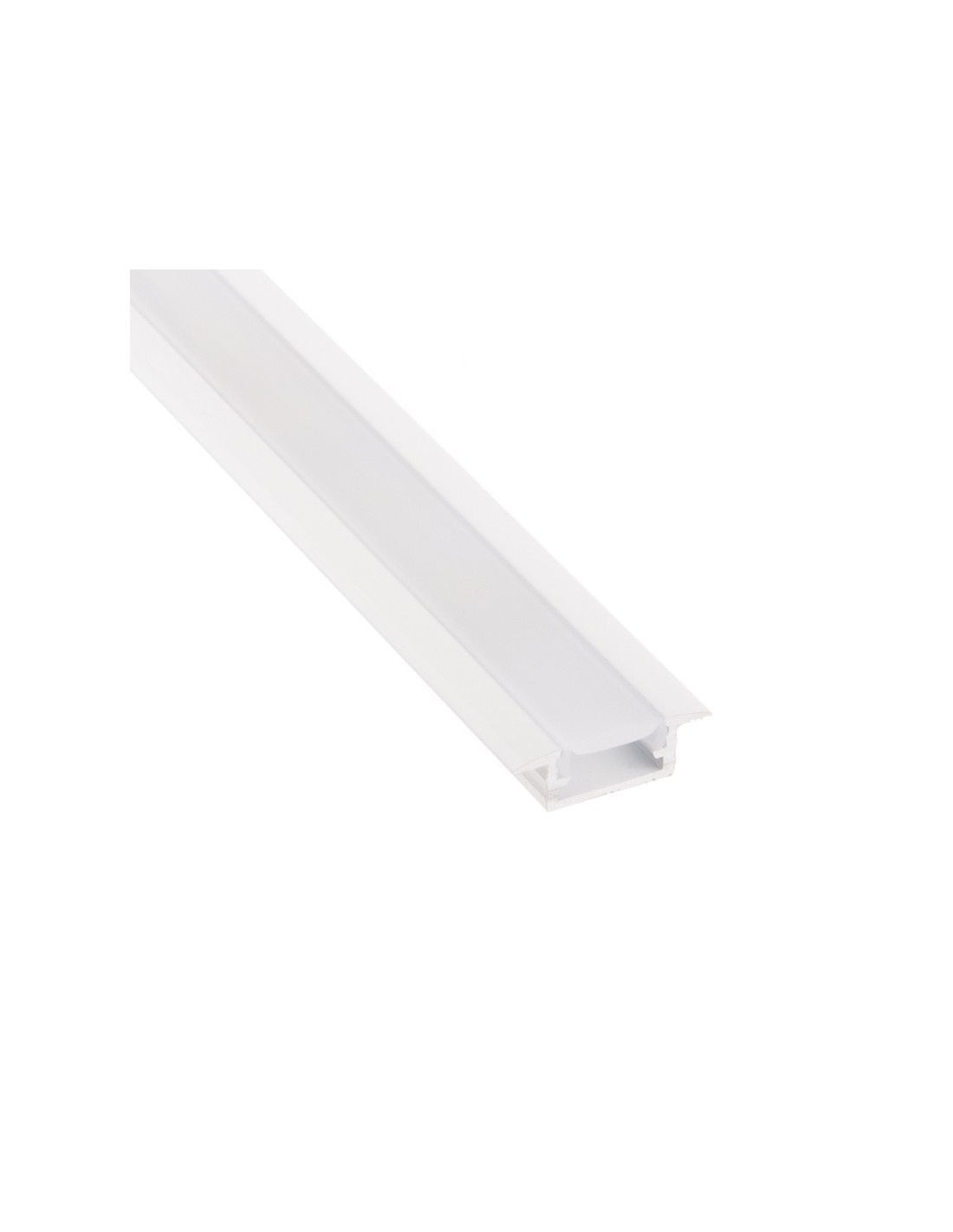 Profilis aliuminis baltas LED juostoms, su matiniu dangteliu, įleidžiamas INLINE MINI XL 3m