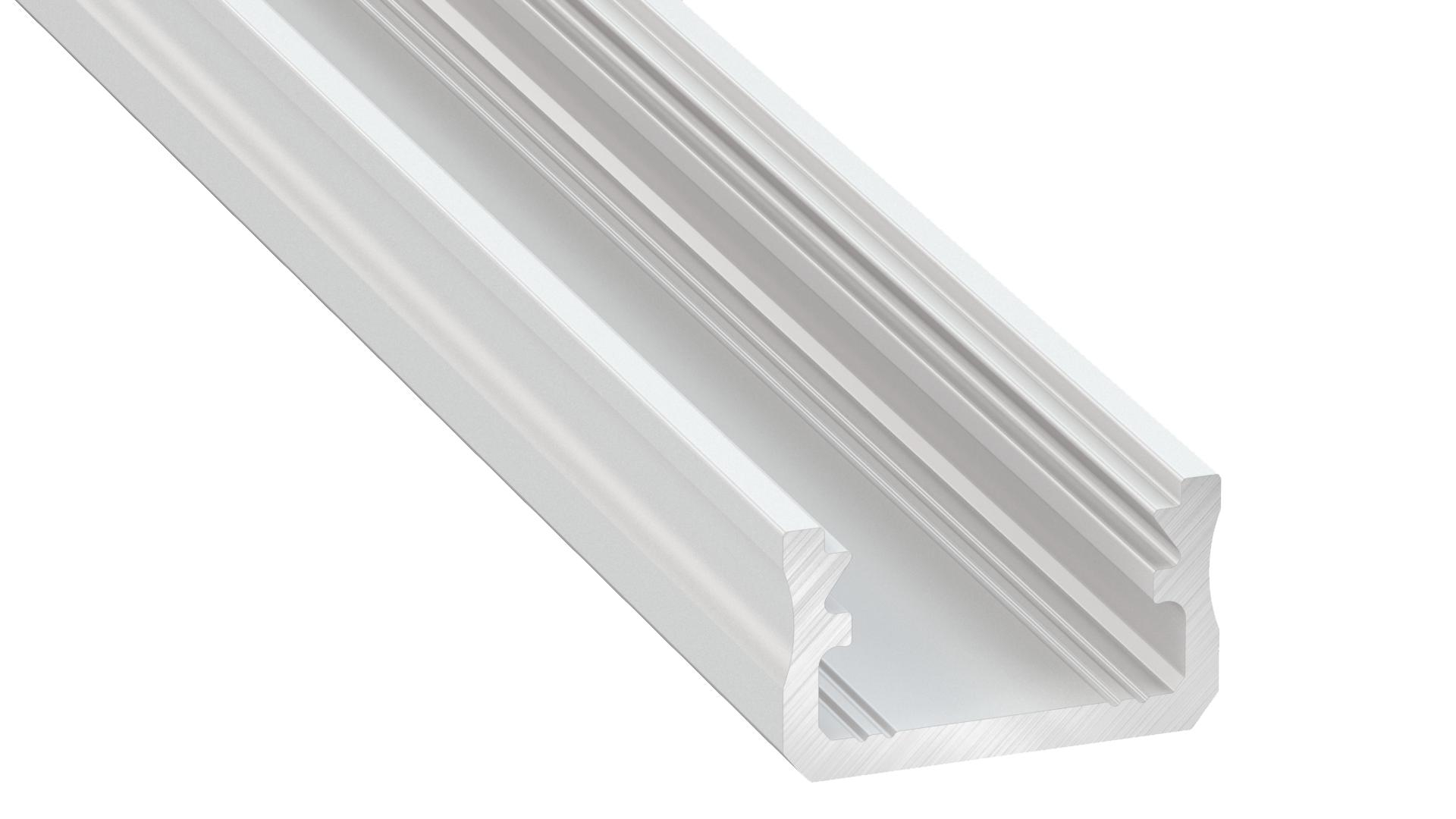 Profilis aliuminis anoduotas baltas LED juostoms paviršinis, A, 2.02m LUMINES