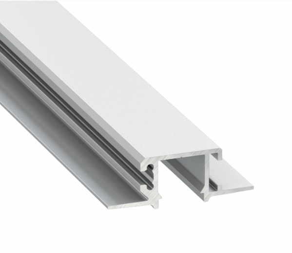 Profilis aliuminis anoduotas LED juostoms įleidžiamas, priglaistomas, siauras MONO, 3m LUMINES