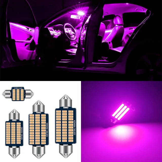 C5W VIOLETINĖ LED LEMPUTĖ 36MM CANBUS