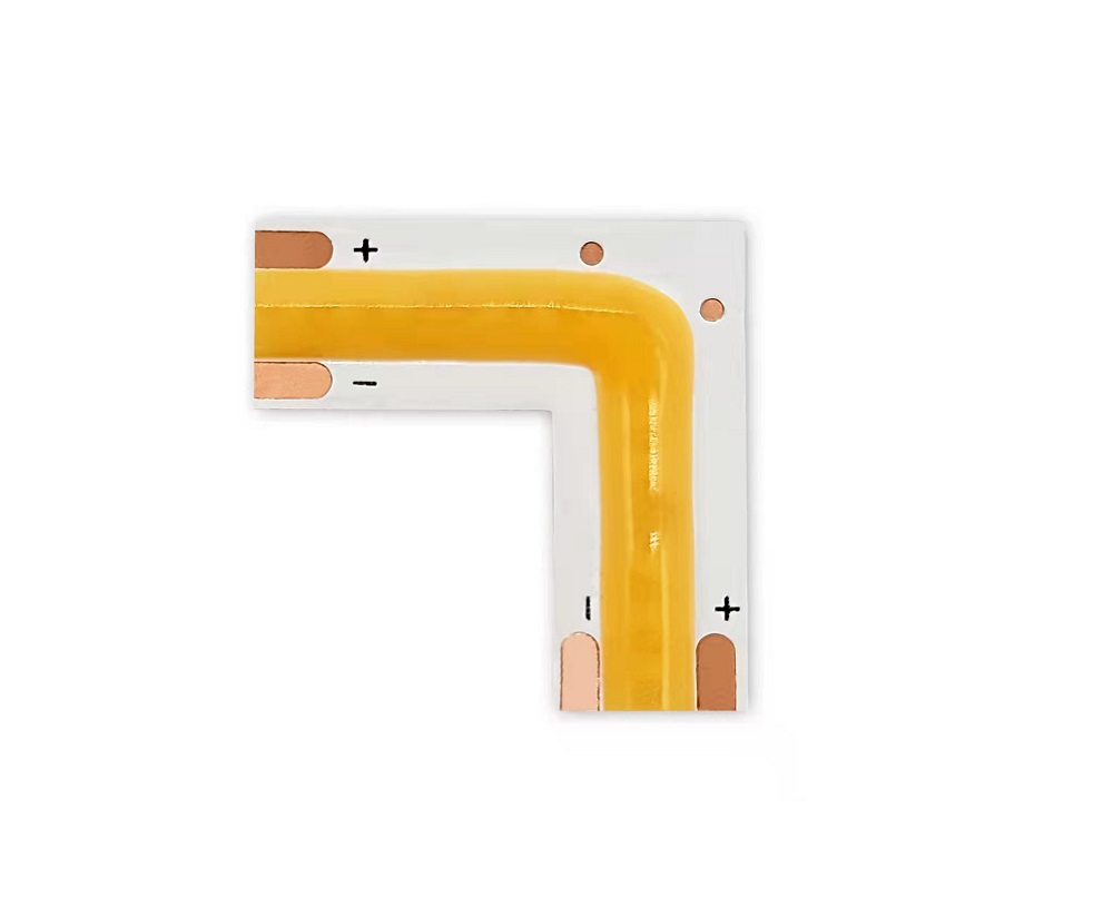 LED juostos COB 24V 3000K 480LED/m 10mm PCB, LEMLUX jungtis L formos, 20x20mm