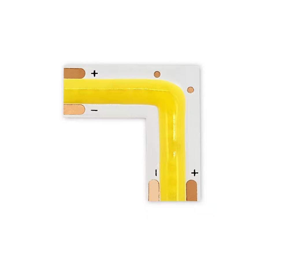 LED juostos COB 24V 4000K 480LED/m 10mm PCB, LEMLUX jungtis L formos, 20x20mm