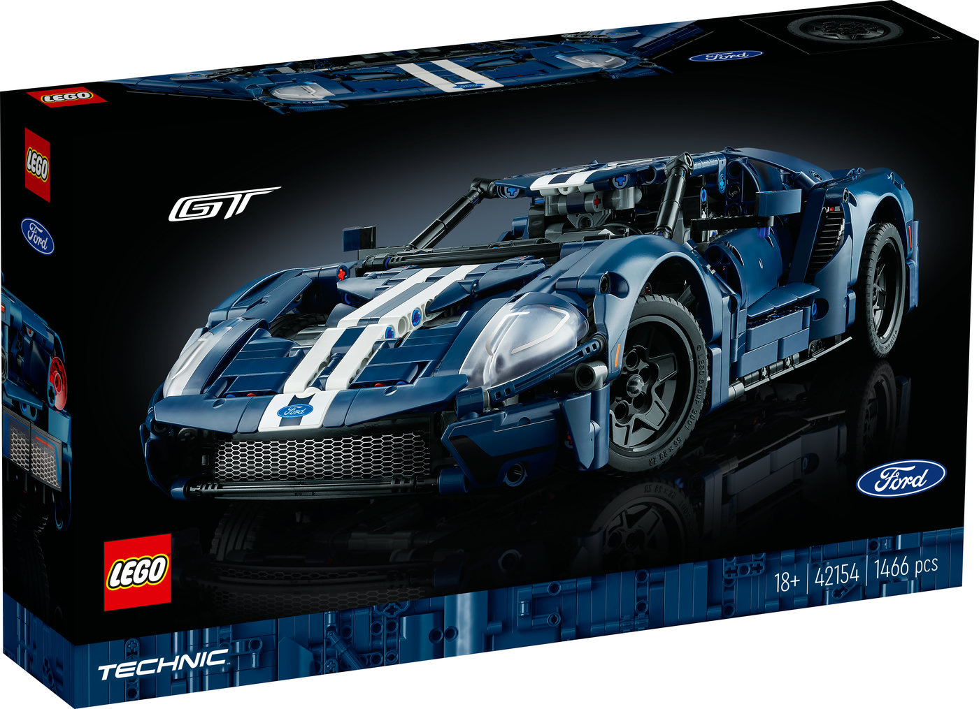 Pažeista pakuotė | LEGO® Technic 2022 Ford GT 42154 Konstravimo rinkinys suaugusiesiems (Pažeista pakuotė)