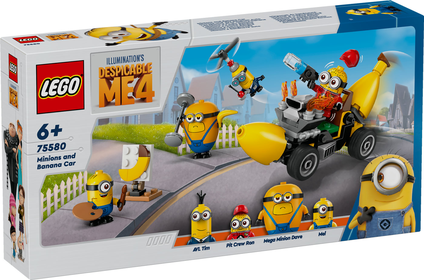 Bjaurusis aš 4 Pakalikai ir banano formos automobilis Žaislas LEGO®  75580