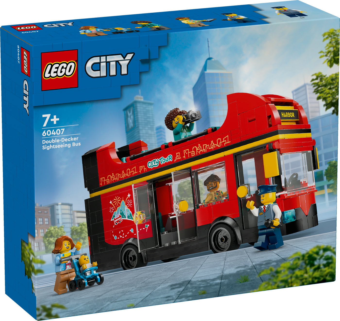 LEGO® City Raudonas dviaukštis apžvalgos autobusas 60407