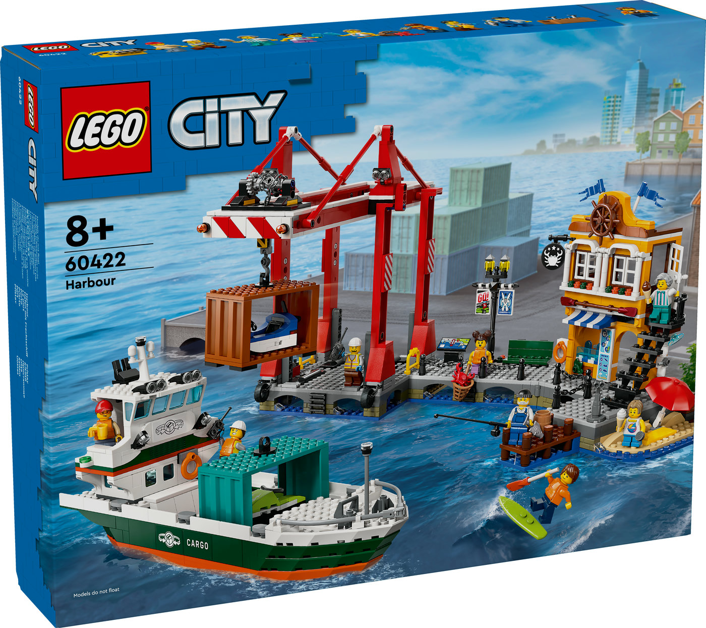 LEGO® City Pajūrio uostas su krovininiu laivu Žaislas 60422