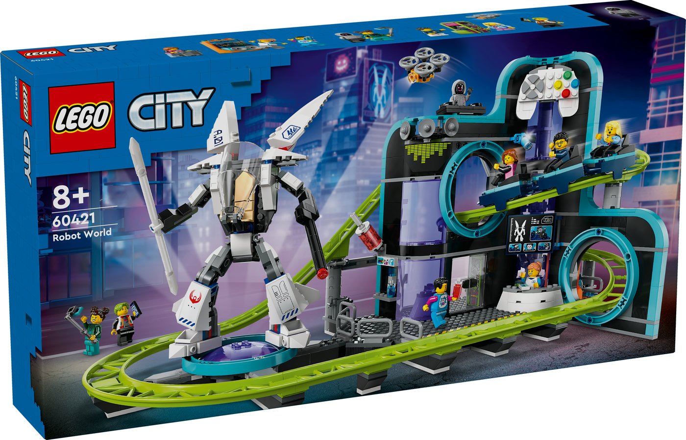 LEGO® City Robotų pasaulio linksmųjų kalnelių parkas Žaislas 60421