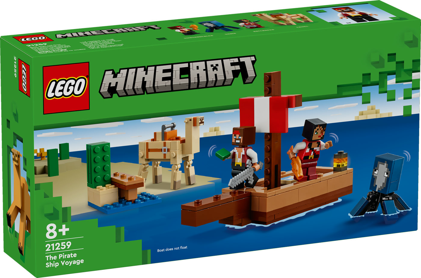 LEGO® Minecraft® Kelionė piratų laivu Žaidimo rinkinys 21259