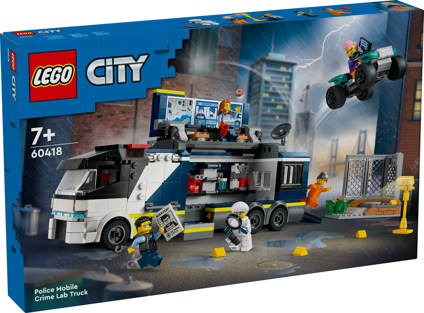 LEGO® City Policijos mobiliosios nusikaltimų tyrimo laboratorijos sunkvežimis 60418