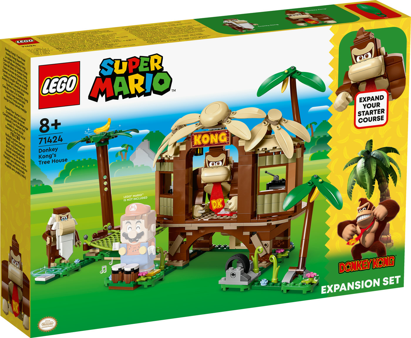 LEGO® Super Mario™ Kongo Donkio namelio medyje papildomas rinkinys 71424 (555 dalys)