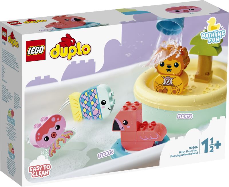 LEGO® DUPLO® Mano pirmosios maudynių pramogos: plūduriuojanti gyvūnų sala 10966