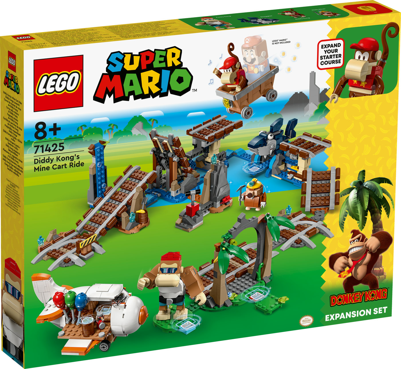 LEGO® Super Mario™ Kongo Didžio važinėjimo kasyklos vežimėliu papildomas rinkinys 71425 (1 157 dalys)