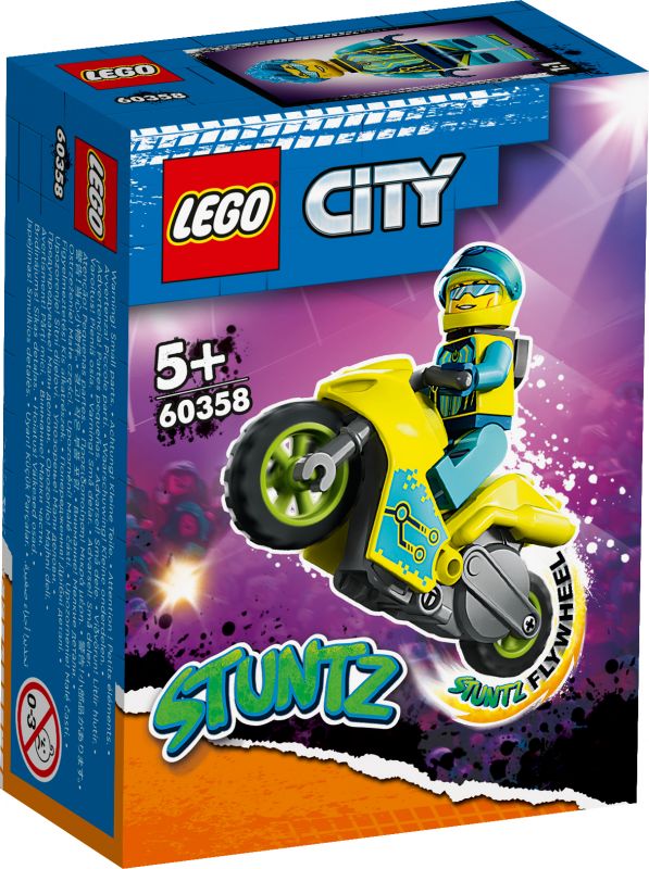 Kibernetinis kaskadinis motociklas LEGO® City 60358