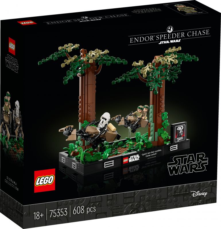 LEGO Star Wars Endoro™ greitaeigio motociklo gaudynių diorama 75353