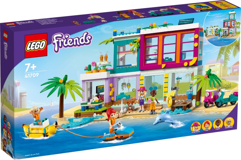 LEGO® Friends atostogų namelis paplūdimyje 41709