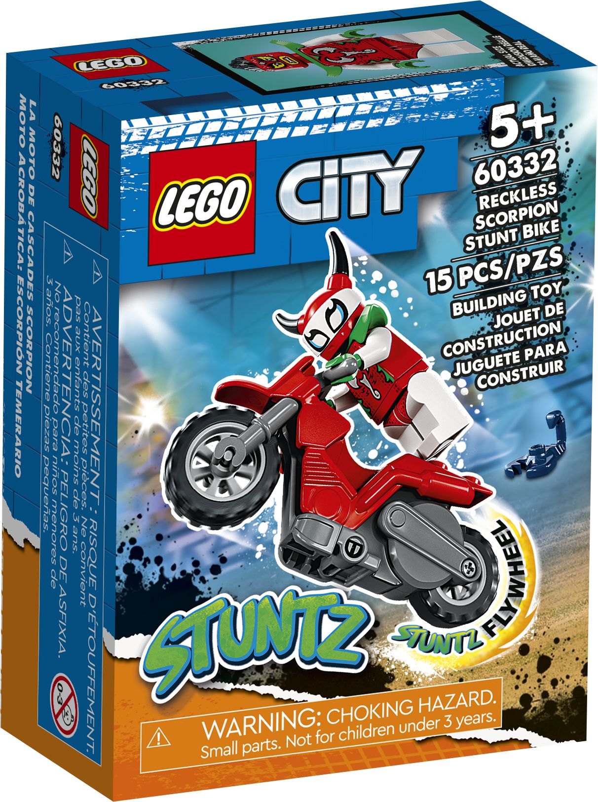 LEGO® City Nutrūktgalviško skorpiono kaskadininkų motociklas 60332