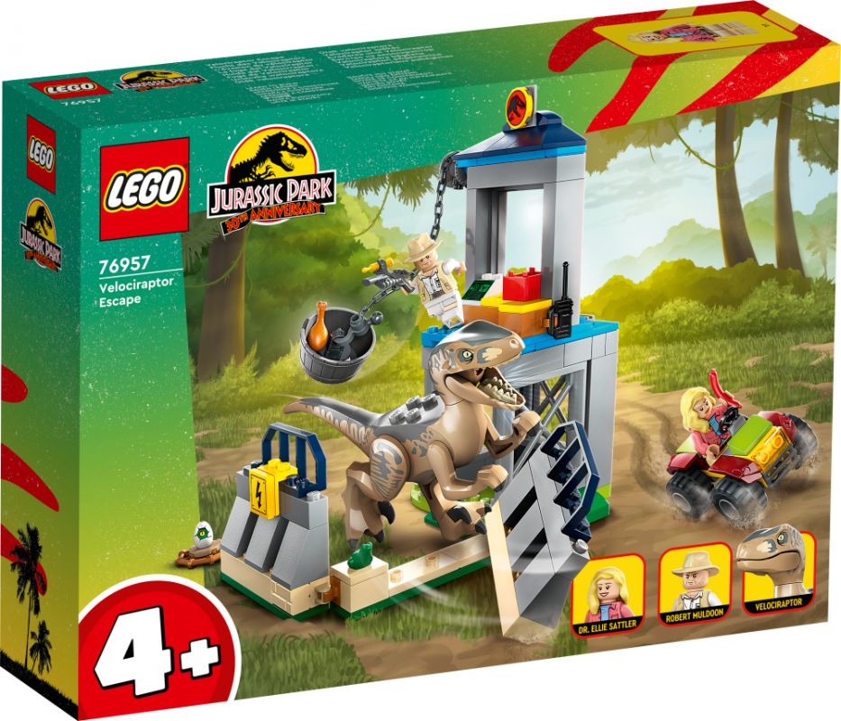 LEGO Jurassic Park Velociraptoriaus pabėgimas 76957