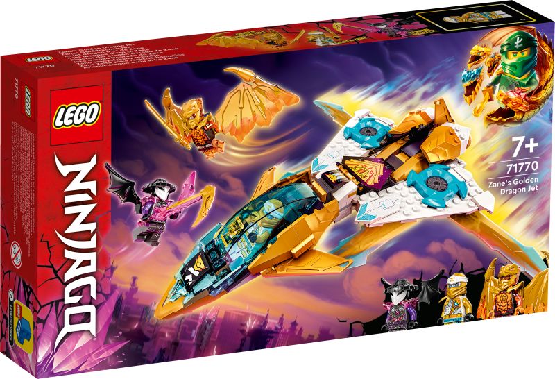 LEGO® NINJAGO Zane auksinio drakono reaktyvinis lėktuvas 71770