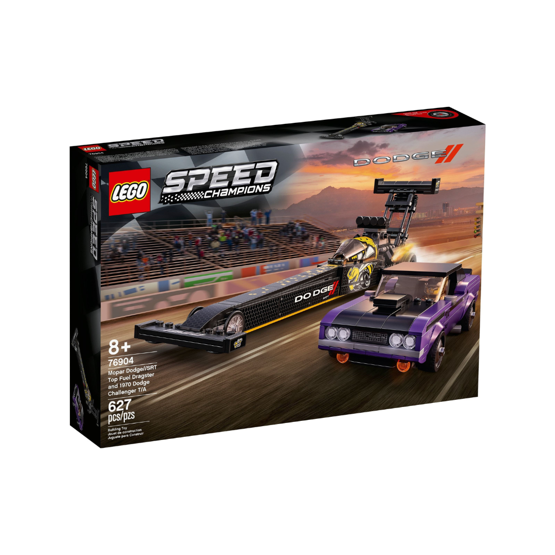 LEGO® 76904 Mopar Dodge//SRT Top Fuel Dragster and 1970 Dodge Challenger T/A