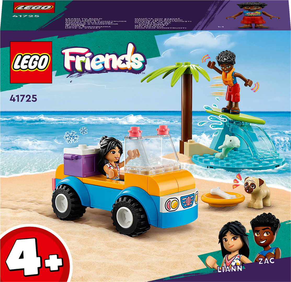 Konstruktorius LEGO Friends Linksmybės su paplūdimio bagiu 41725