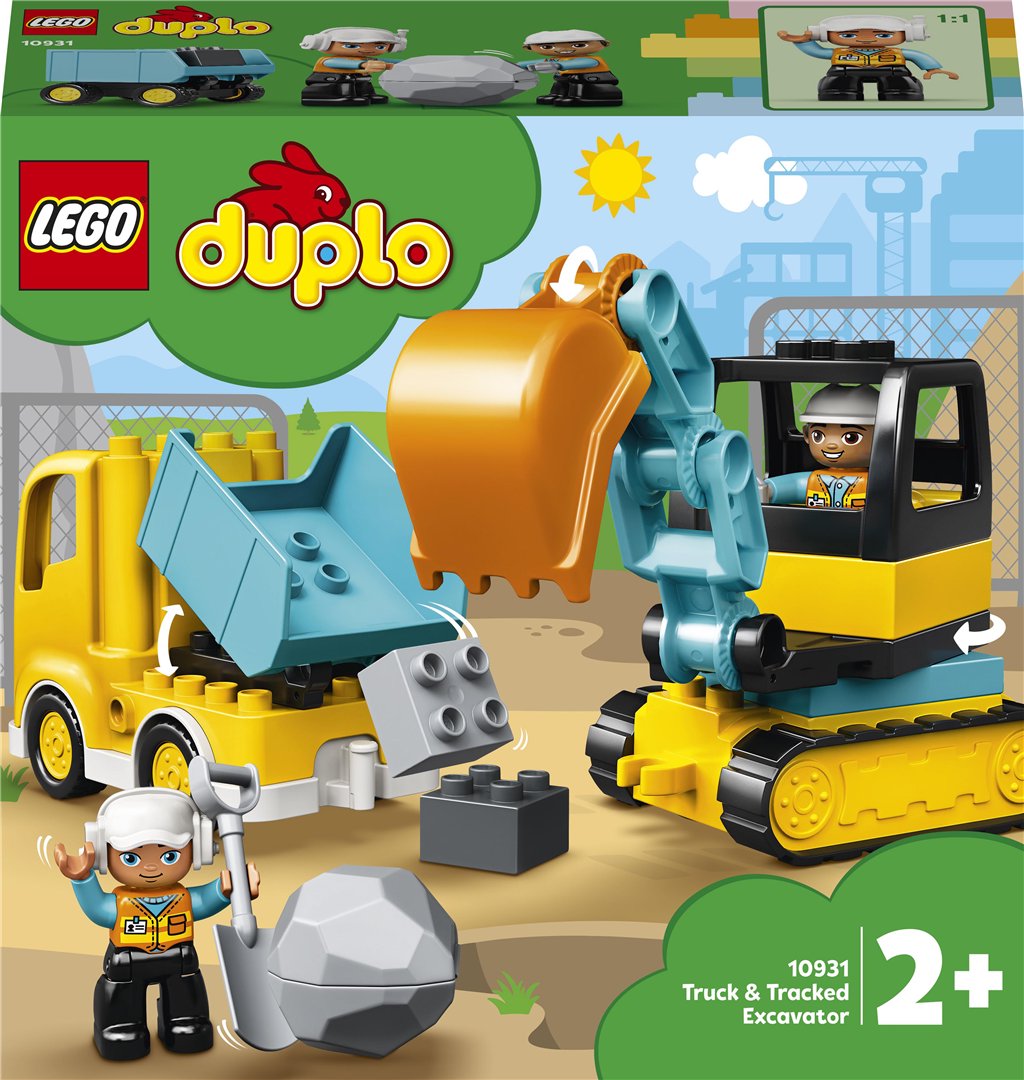 Konstruktorius LEGO DUPLO Statybų sunkvežimis ir vikšrinis ekskavatorius 10931