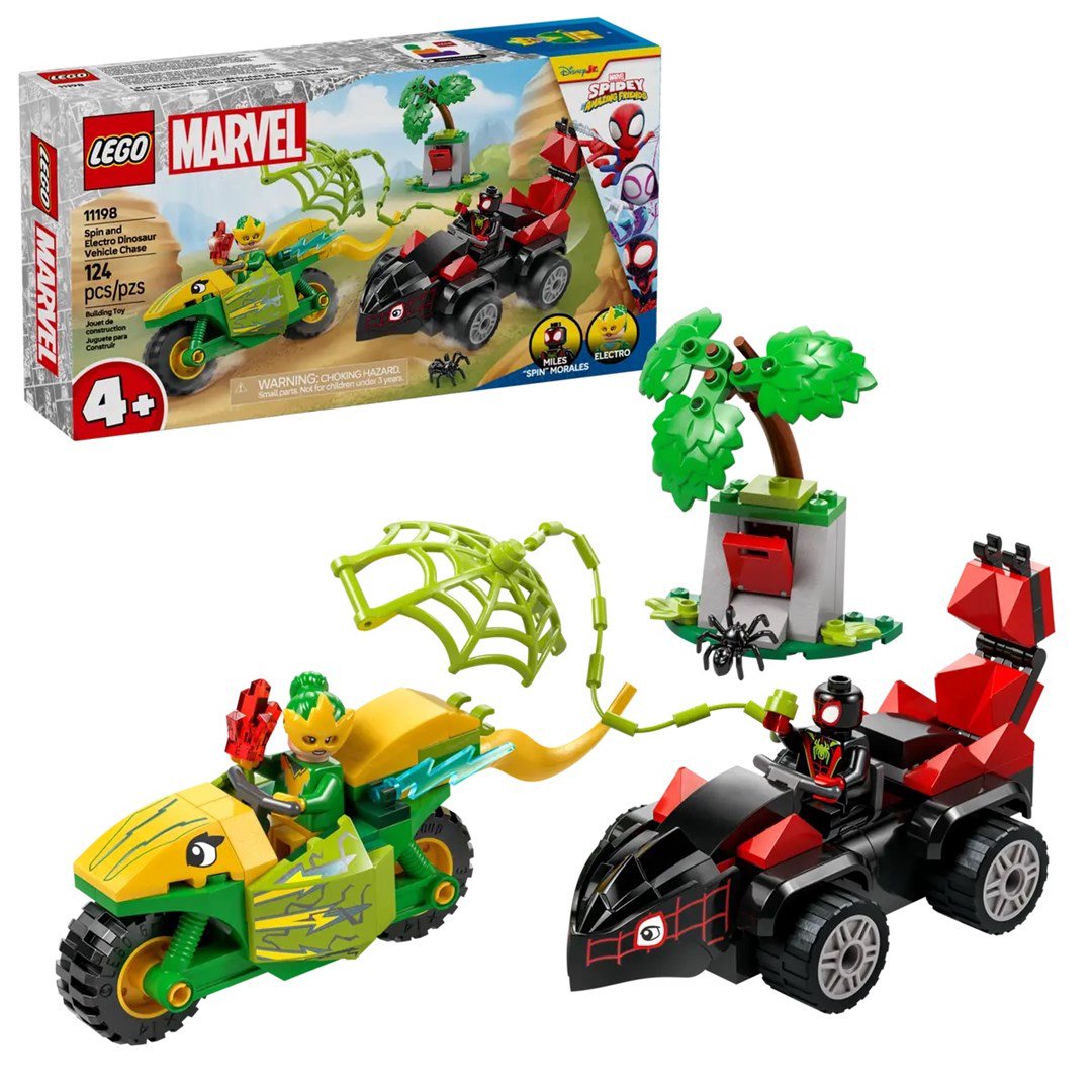 LEGO MARVEL 11198 Spin vejasi Electro dino transporto priemonėje