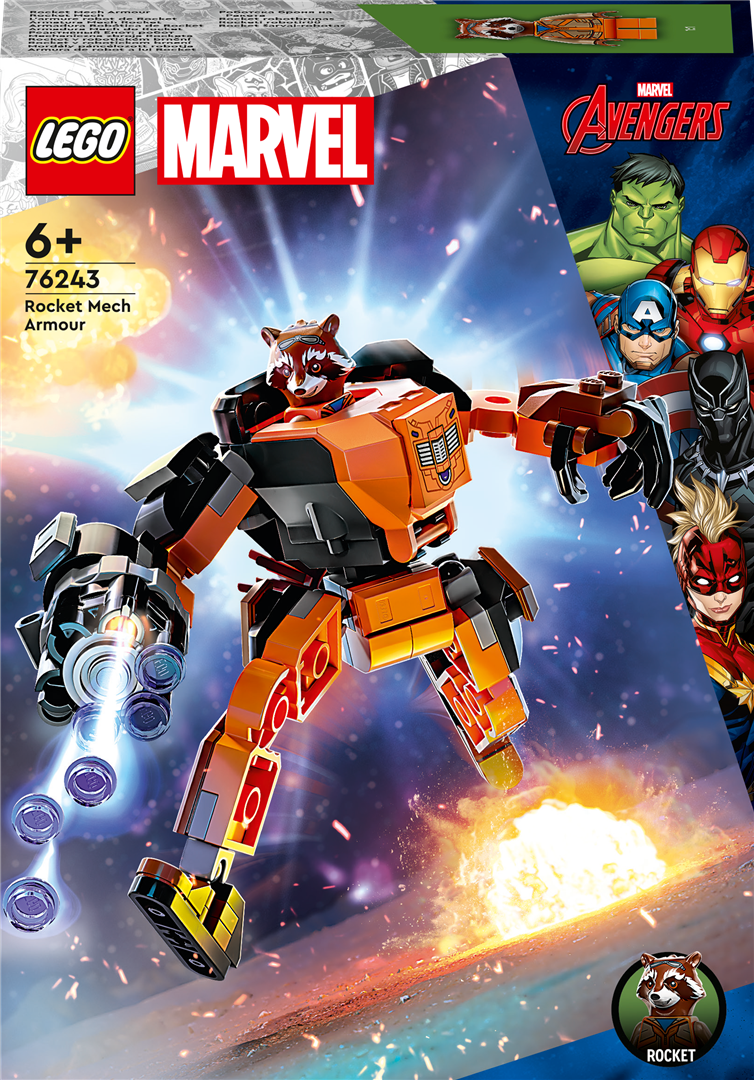 Konstruktorius LEGO Marvel Super Heroes Rocket šarvai-robotas 76243