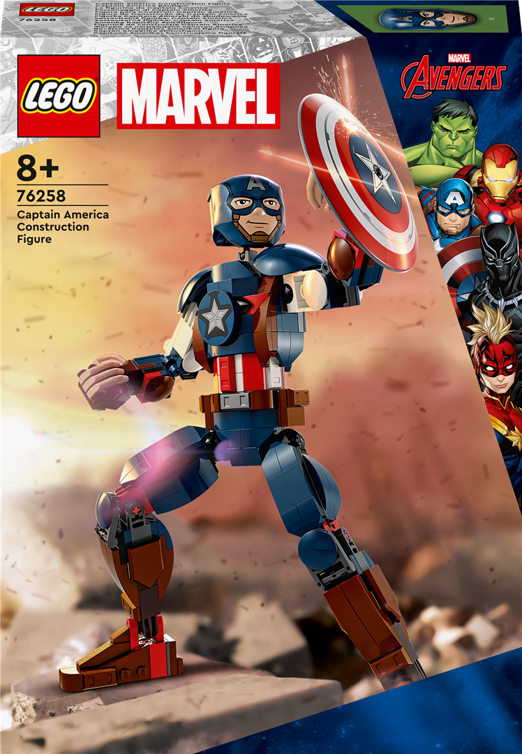 Konstruktorius LEGO Marvel Kapitono Amerikos konstruojama figūrėlė 76258