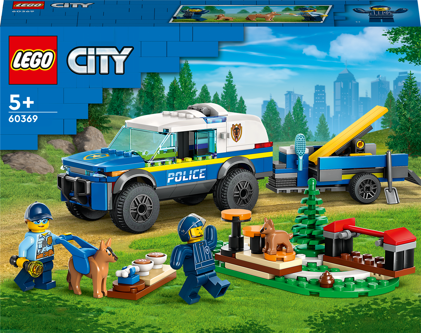 Konstruktorius LEGO City Mobili policijos šunų treniruotė 60369